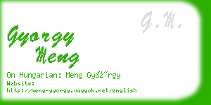 gyorgy meng business card